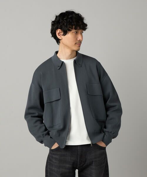 COMME CA MEN / コムサ・メン カーディガン・ボレロ | オーバーサイズ ニットブルゾン | 詳細5