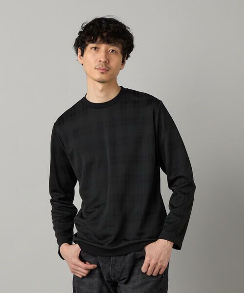 COMME CA MEN / コムサ・メン カットソー | IL PRINCIPEジャージー 長袖クルーカットソー（チャコールグレー）