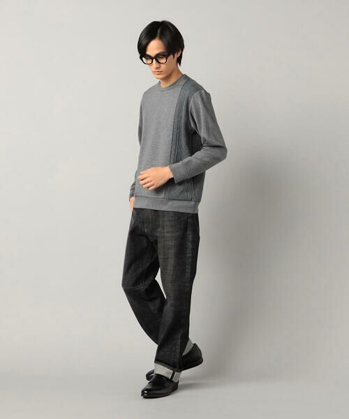 COMME CA MEN / コムサ・メン カットソー | 柄切り替えデザイン ロングスリーブ | 詳細15