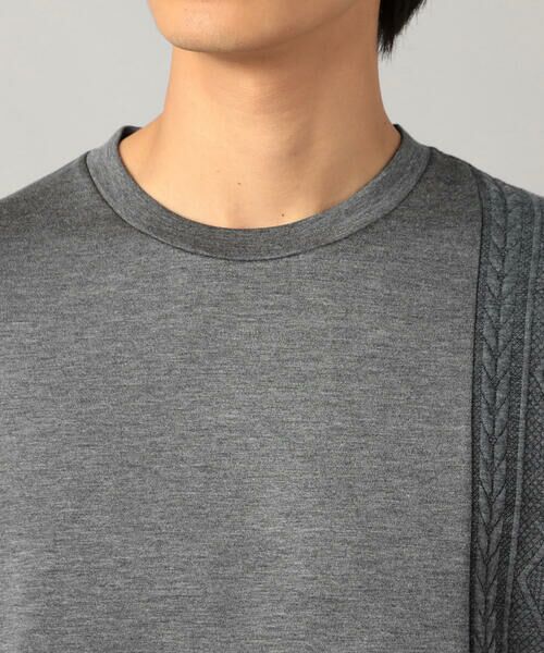 COMME CA MEN / コムサ・メン カットソー | 柄切り替えデザイン ロングスリーブ | 詳細22