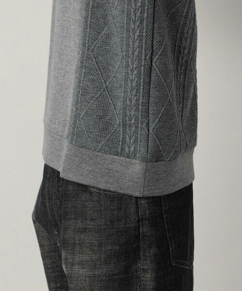 COMME CA MEN / コムサ・メン カットソー | 柄切り替えデザイン ロングスリーブ | 詳細24