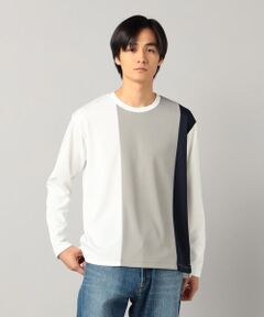 COMME CA MEN / コムサ・メン Tシャツ | カラーブロック 長袖Tシャツ