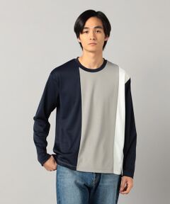 COMME CA MEN / コムサ・メン Tシャツ | カラーブロック 長袖Tシャツ
