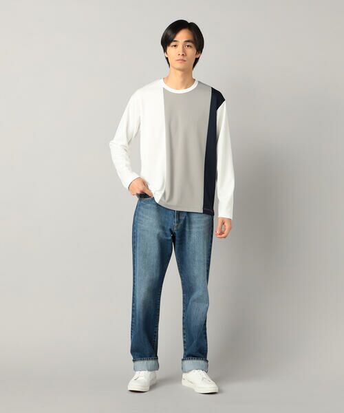 COMME CA MEN / コムサ・メン Tシャツ | カラーブロック 長袖Tシャツ | 詳細1