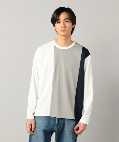 COMME CA MEN / コムサ・メン Tシャツ | カラーブロック 長袖Tシャツ | 詳細4
