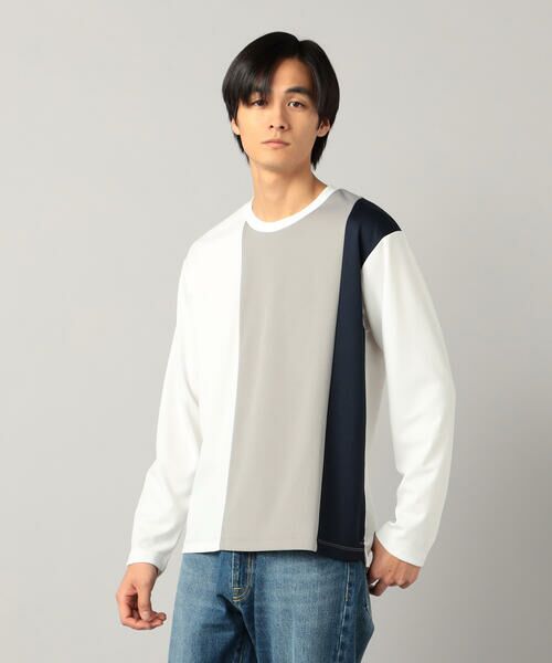 COMME CA MEN / コムサ・メン Tシャツ | カラーブロック 長袖Tシャツ | 詳細6