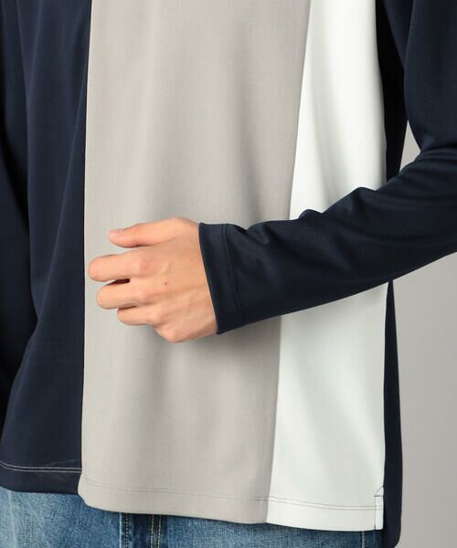 COMME CA MEN / コムサ・メン Tシャツ | カラーブロック 長袖Tシャツ | 詳細17