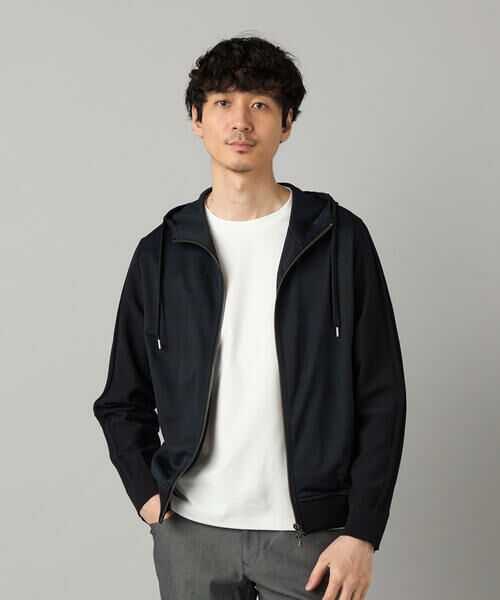 COMME CA MEN / コムサ・メン パーカー | IL PRINCIPE ジャージー×ケーブルコンビ パーカ | 詳細3