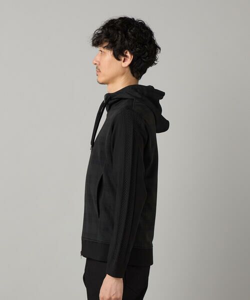 COMME CA MEN / コムサ・メン パーカー | IL PRINCIPE ジャージー×ケーブルコンビ パーカ | 詳細12