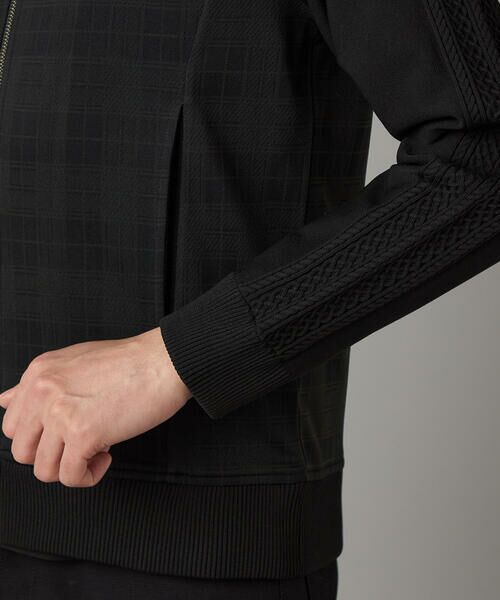 COMME CA MEN / コムサ・メン パーカー | IL PRINCIPE ジャージー×ケーブルコンビ パーカ | 詳細15