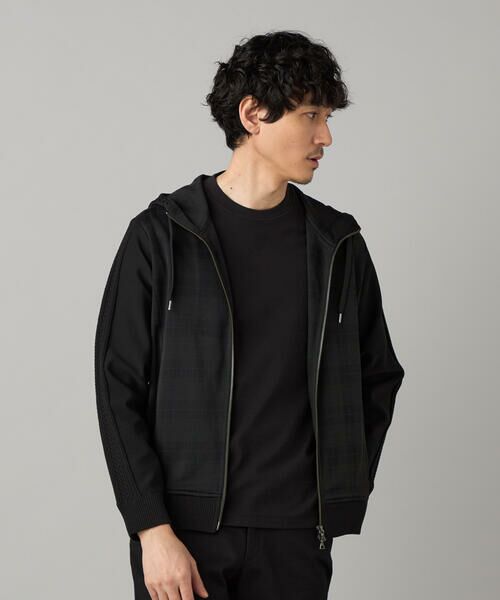 COMME CA MEN / コムサ・メン パーカー | IL PRINCIPE ジャージー×ケーブルコンビ パーカ | 詳細9