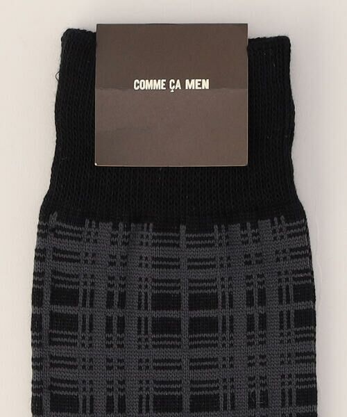 COMME CA MEN / コムサ・メン ソックス | チェック柄 クルーソックス | 詳細1
