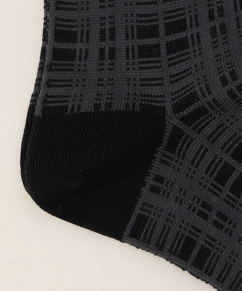 COMME CA MEN / コムサ・メン ソックス | チェック柄 クルーソックス | 詳細2