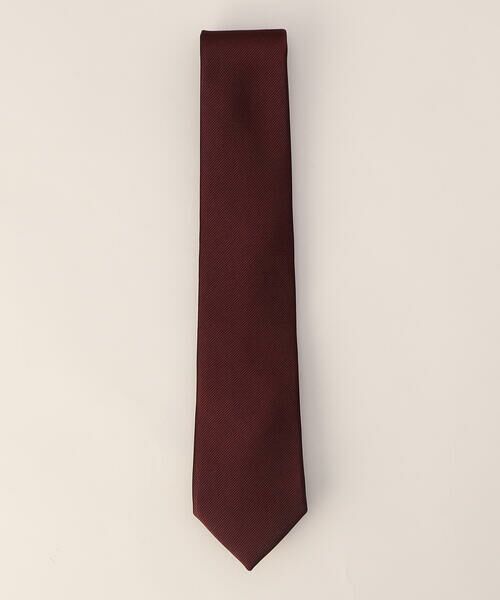 COMME CA MEN / コムサ・メン ネクタイ | 綾織ソリッドネクタイ（ワイン）