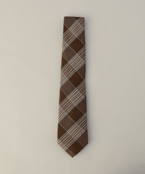COMME CA MEN / コムサ・メン ネクタイ | チェック柄レギュラーネクタイ（ベージュ）