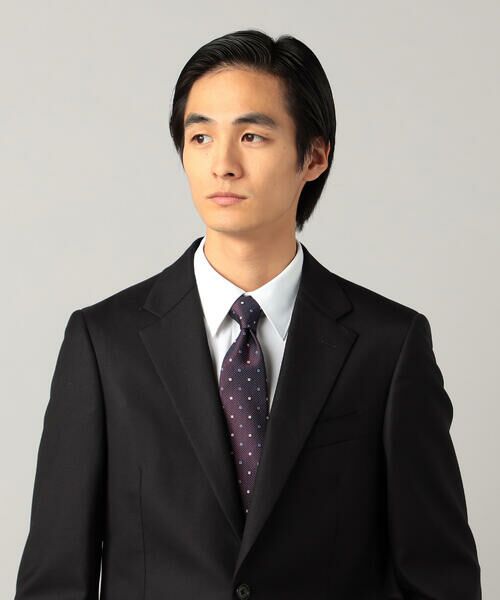 COMME CA MEN / コムサ・メン ネクタイ | 小紋柄レギュラー ネクタイ（ワイン）