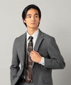 COMME CA MEN / コムサ・メン ネクタイ | 波柄レギュラー ネクタイ