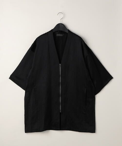 COMME CA MEN / コムサ・メン カーディガン・ボレロ | ブライトアセテートリネン ドルマン カーディガン（ブラック）