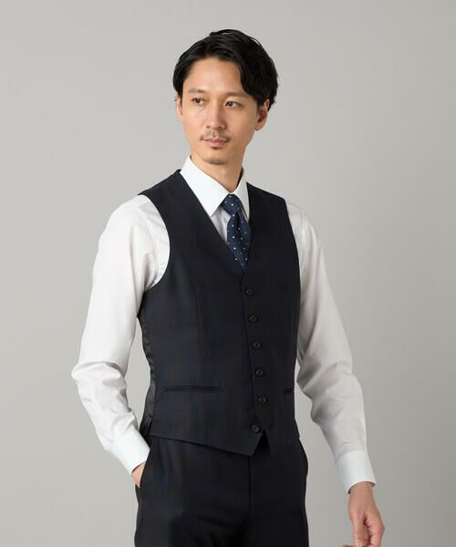 COMME CA MEN / コムサ・メン セットアップ | 【セットアップ対応】尾州産 IL PRINCIPE タータンチェック ベスト（ブラック）