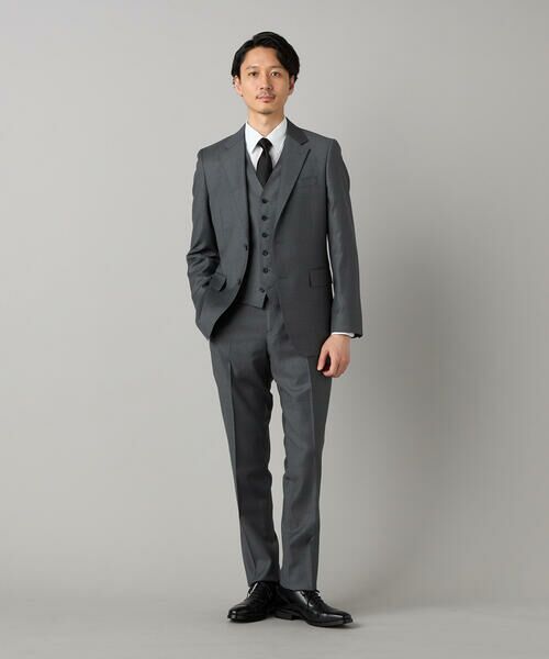 COMME CA MEN / コムサ・メン セットアップ | 【セットアップ対応】チェルッティ プレステージ super130's ウールギャバ ベスト | 詳細1