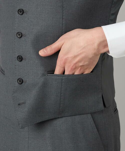 COMME CA MEN / コムサ・メン セットアップ | 【セットアップ対応】チェルッティ プレステージ super130's ウールギャバ ベスト | 詳細11