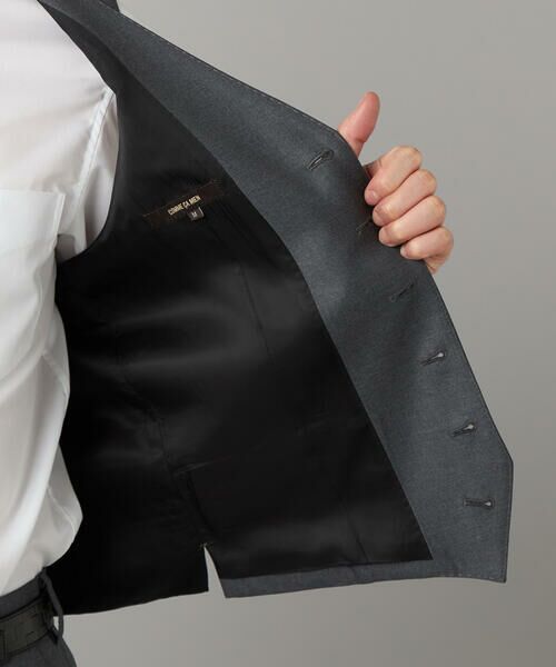 COMME CA MEN / コムサ・メン セットアップ | 【セットアップ対応】チェルッティ プレステージ super130's ウールギャバ ベスト | 詳細14