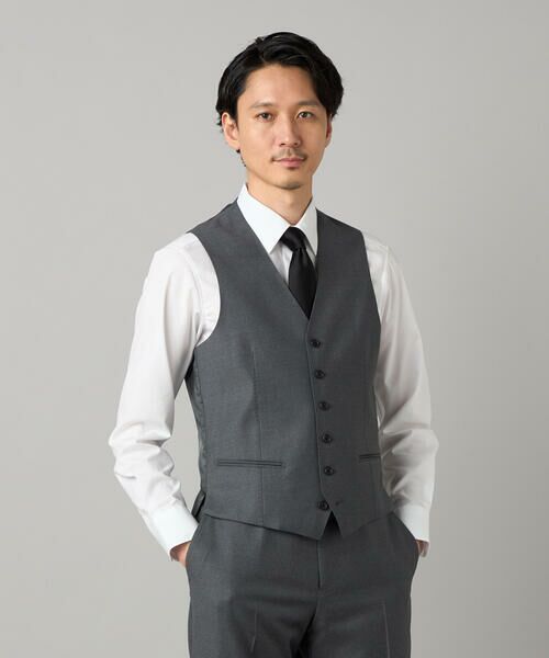 COMME CA MEN / コムサ・メン セットアップ | 【セットアップ対応】チェルッティ プレステージ super130's ウールギャバ ベスト | 詳細3