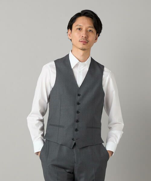 COMME CA MEN / コムサ・メン セットアップ | 【セットアップ対応】チェルッティ プレステージ super130's ウールギャバ ベスト | 詳細4