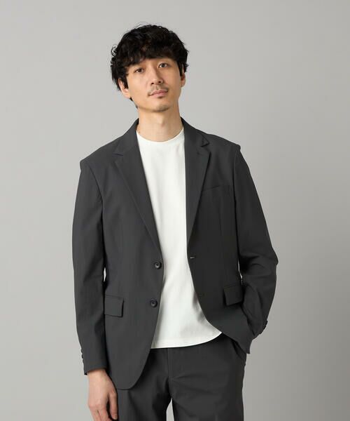 COMME CA MEN / コムサ・メン テーラードジャケット | 【セットアップ対応】福井産 ナイロントリコットジャージー ジャケット（グレー）