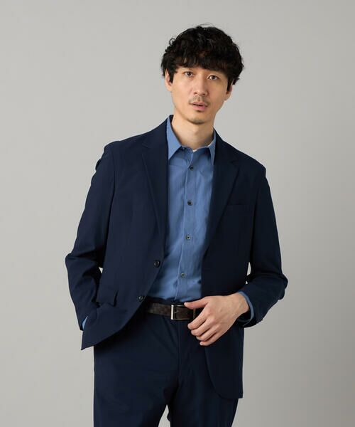 COMME CA MEN / コムサ・メン テーラードジャケット | 【セットアップ対応】福井産 ナイロントリコットジャージー ジャケット（ネイビー）