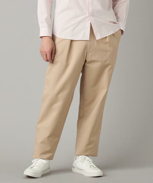 COMME CA MEN / コムサ・メン チノ・ワークパンツ | タックテーパード チノパンツ(ベージュ)