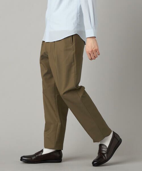 COMME CA MEN / コムサ・メン チノ・ワークパンツ | タックテーパード チノパンツ(カーキ)