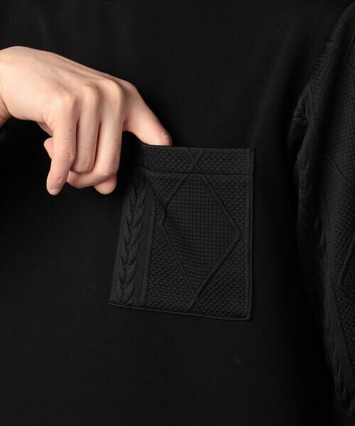 COMME CA MEN / コムサ・メン カットソー | ケーブルコンビ プルオーバー | 詳細10