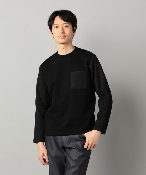 COMME CA MEN / コムサ・メン カットソー | ケーブルコンビ プルオーバー | 詳細3