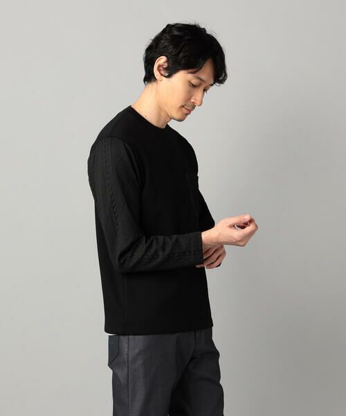 COMME CA MEN / コムサ・メン カットソー | ケーブルコンビ プルオーバー | 詳細4