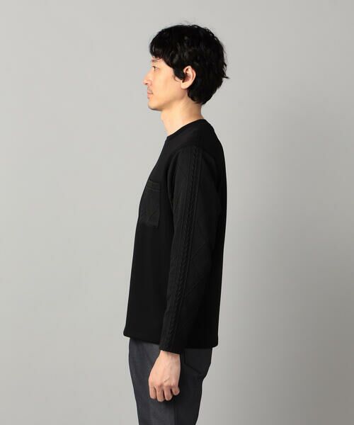 COMME CA MEN / コムサ・メン カットソー | ケーブルコンビ プルオーバー | 詳細7