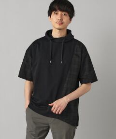 COMME CA MEN / コムサ・メン パーカー | チェック柄切り替え フーディー