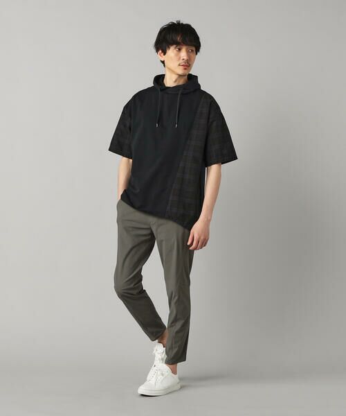 COMME CA MEN / コムサ・メン パーカー | チェック柄切り替え フーディー | 詳細1