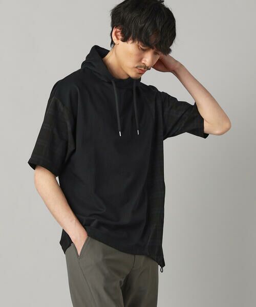 COMME CA MEN / コムサ・メン パーカー | チェック柄切り替え フーディー | 詳細4