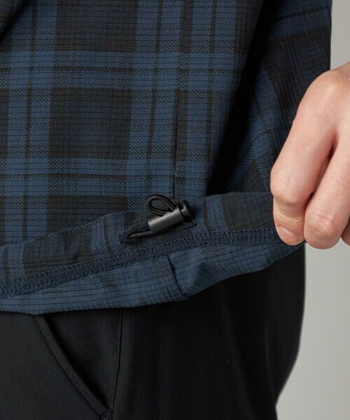 COMME CA MEN / コムサ・メン パーカー | チェック柄切り替え フーディー | 詳細17