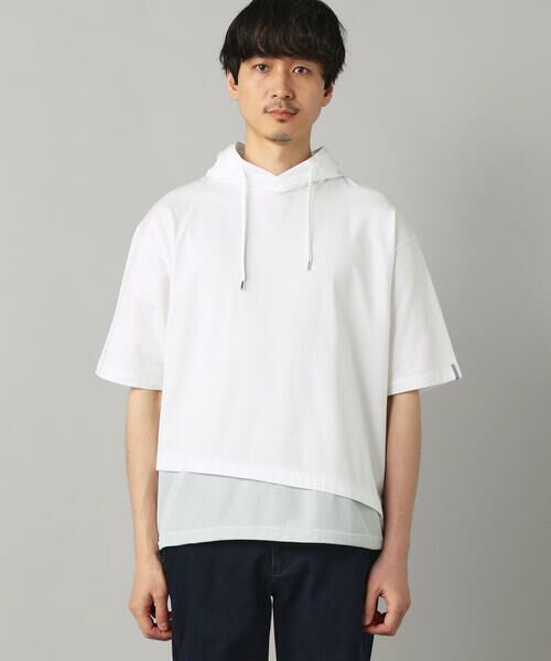 COMME CA MEN / コムサ・メン パーカー | 裾メッシュ切替 フーディー | 詳細7