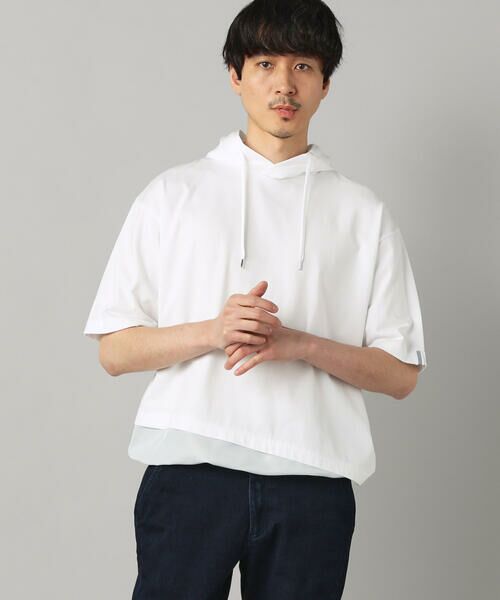 COMME CA MEN / コムサ・メン パーカー | 裾メッシュ切替 フーディー | 詳細5