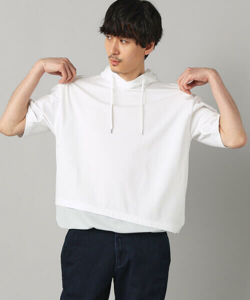 COMME CA MEN / コムサ・メン パーカー | 裾メッシュ切替 フーディー | 詳細6