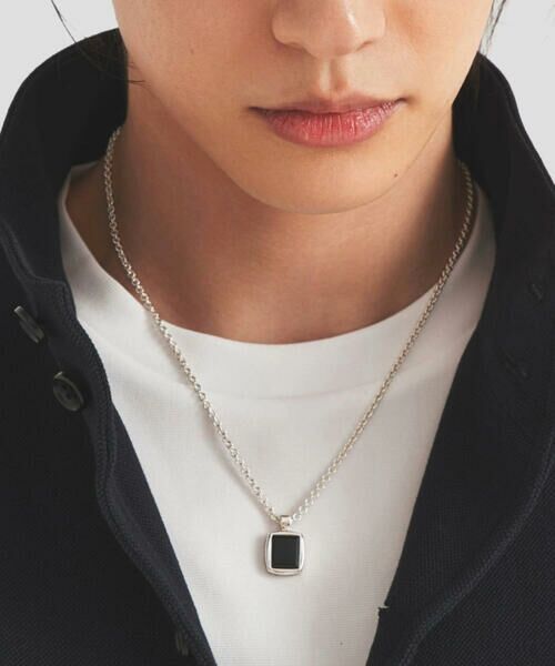 COMME CA MEN / コムサ・メン ネックレス・ペンダント・チョーカー | オニキス ネックレス（シルバー）