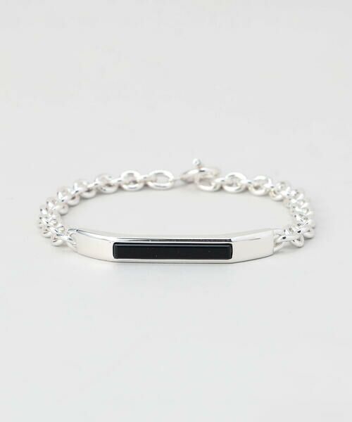 COMME CA MEN / コムサ・メン ブレスレット・バングル | オニキス ブレスレット（05:ブラック）