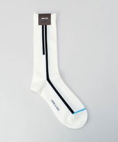 COMME CA MEN / コムサ・メン ソックス | ライン柄 クルーソックス