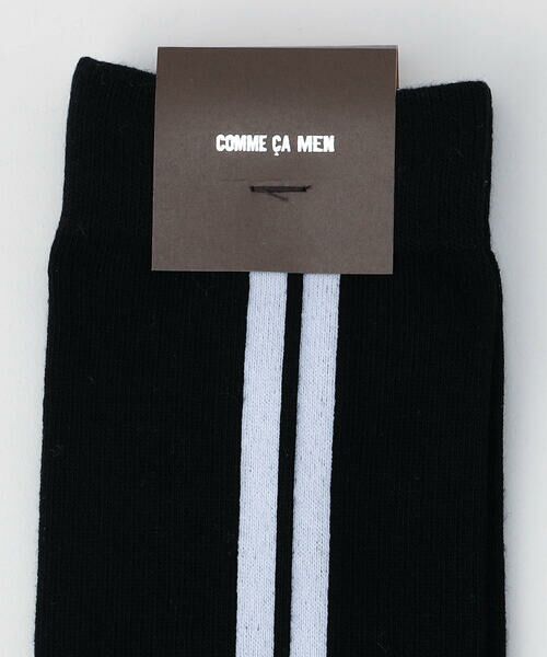 COMME CA MEN / コムサ・メン ソックス | ライン柄 クルーソックス | 詳細3