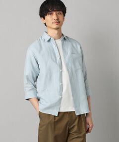 COMME CA MEN / コムサ・メン シャツ・ブラウス | 〔LIBECO 〕リネンブロード 7分袖レギュラーカラーシャツ