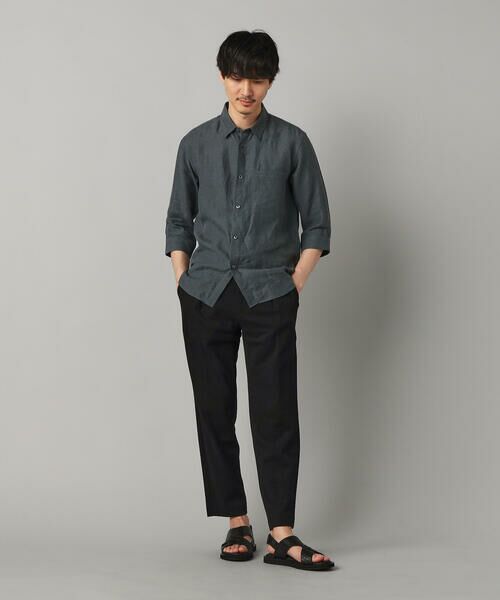 COMME CA MEN / コムサ・メン シャツ・ブラウス | 〔LIBECO 〕リネンブロード 7分袖レギュラーカラーシャツ | 詳細1