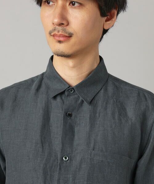 COMME CA MEN / コムサ・メン シャツ・ブラウス | 〔LIBECO 〕リネンブロード 7分袖レギュラーカラーシャツ | 詳細8